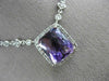 LARGE 7.10CT DIAMOND & AAA AMETHYST 14K WHITE GOLD FILIGREE BY THE YARD NECKLACE