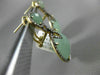 ESTATE LARGE .97CT DIAMOND & GREEN AGATE 14KT YELLOW GOLD HALO CLIP ON EARRINGS
