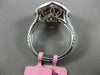 ESTATE LARGE 2.38CT WHITE & PINK DIAMOND 18KT 2 TONE GOLD HEART SHAPE LOVE RING