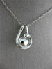 ESTATE .20CT DIAMOND & SOUTH SEA PEARL 14K WHITE GOLD HALO 3D FLOATING PENDANT