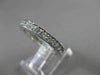 ESTATE 1.20CT ROUND DIAMOND 14KT WHITE GOLD PRONG CHANNEL ETERNITY RING #18598