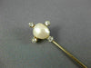 ANTIQUE .25CT OLD MINE DIAMOND AAA PEARL 14K YELLOW GOLD FLOWER LAPEL PIN #26533