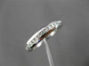 ESTATE DIAMOND 18KT WHITE GOLD FILIGREE ETERNITY WEDDING ANNIVERSARY RING #16977