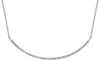 ESTATE .25CT DIAMOND 14KT WHITE GOLD 3D CLASSIC SMILEY FACE BAR LOVE NECKLACE
