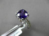 ESTATE 2.21CTW DIAMOND & AAA AMETHYST 14KT WHITE GOLD DOUBLE ROW ENGAGEMENT RING