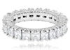 LARGE 3.27CT DIAMOND 18K WHITE GOLD 3D ROUND & ASSCHER ETERNITY ANNIVERSARY RING
