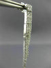 ESTATE WIDE & LONG 1.80CT DIAMOND 14KT WHITE GOLD 3D TRIPLE BAR EARRINGS #18425