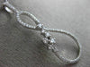ESTATE LARGE .42CT ROUND DIAMOND 14KT WHITE GOLD 3D INFINITY FLOWER LOVE PENDANT