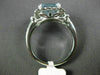 ESTATE LARGE 3.25CT DIAMOND & AAA AQUAMARINE 14KT WHITE GOLD 3D ENGAGEMENT RING