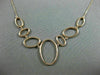 ESTATE LARGE .90CT ROUND DIAMOND 14KT ROSE GOLD 3D MULTI OPEN OVAL FUN NECKLACE