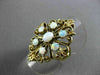 ANTIQUE EXTRA LARGE 1.40CT AAA OPAL 14KT YELLOW GOLD FILIGREE FUN RING #22962