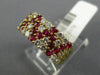 WIDE 2.40CT DIAMOND & AAA RUBY 18KT YELLOW GOLD ZIG ZAG WEDDING ANNIVERSARY RING