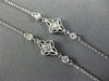 ESTATE LARGE & LONG .80CT DIAMOND & AAA TAHITIAN PEARL 14K WHITE GOLD NECKLACE