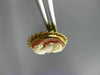 ANTIQUE 14K YELLOW GOLD HANDCRAFTED OVAL LADY CAMEO CLASSIC STUD EARRINGS #26419
