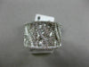 ESTATE WIDE 1.36CT DIAMOND 14KT WHITE GOLD 3D FILIGREE X LOVE ANNIVERSARY RING