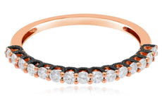 .41CT DIAMOND 14KT ROSE GOLD SHARED PRONG SEMI ETERNITY WEDDING ANNIVERSARY RING