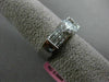 ESTATE WIDE 1.47CT ROUND & PRINCESS DIAMOND 18KT WHITE GOLD 3D MULTI ROW RING