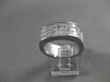 ESTATE LARGE 5.04CT PRINCESS CUT DIAMOND 18K WHITE GOLD ANNIVERSARY RING #20596