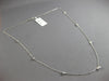 ESTATE 1.30CT DIAMOND 14KT WHITE GOLD ROUND SOLITAIRE BY THE YARD LOVE NECKLACE