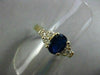 ESTATE WIDE 1.36CT DIAMOND & AAA SAPPHIRE 14KT YELLOW GOLD ENGAGEMENT RING #2450