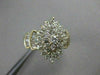 ESTATE WIDE 1.25CTW DIAMOND 14K WHITE & YELLOW GOLD CLUSTER COCKTAIL RING #21369