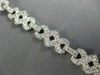 ANTIQUE WIDE 2.97CT DIAMOND 14KT WHITE GOLD 3D INFINITY TENNIS BRACELET #21888