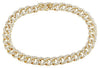 3.55CT DIAMOND 14KT YELLOW GOLD 3D CLASSIC CUBAN ETERNITY UNISEX TENNIS BRACELET