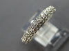 .98CT DIAMOND 14KT WHITE GOLD 3D CLASSIC 2 ROW ETERNITY WEDDING ANNIVERSARY RING