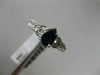 .86CT DIAMOND & AAA PEAR SHAPE SAPPHIRE 14KT WHITE GOLD 3D FILIGREE ENGAGEMENT