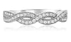 ESTATE .21CT 14KT WHITE GOLD 3D MILGRAIN SEMI ETERNITY WEDDING ANNIVERSARY RING