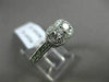 ESTATE .54CT DIAMOND 14KT WHITE GOLD 3D 2 STONE HALO FILIGREE MILGRAIN LOVE RING