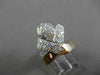 ESTATE LARGE .56CT DIAMOND 14KT TWO TONE GOLD 3D HOCKEY FRIENDSHIP RING #23787