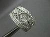 ANTIQUE LARGE .35CT DIAMOND 14KT WHITE GOLD FILIGREE CLIP ON EARRINGS #18194