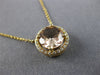 ESTATE LARGE 1.64CT DIAMOND & AAA MORGANITE 14KT YELLOW GOLD 3D CLASSIC NECKLACE