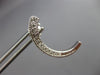 ANTIQUE .72 CTW HANGING 3D MOON SHAPE 14KT WHITE GOLD EARRINGS STUNNING!! #21750