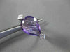 ESTATE LARGE 6.31CT DIAMOND & AMETHYST 14KT WHITE GOLD PEAR SHAPE FILIGREE RING