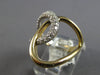 ESTATE .31CT DIAMOND 14KT WHITE & YELLOW GOLD 3D CLASSIC LOVE KNOT FUN LOVE RING