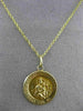 ESTATE 14KT YELLOW GOLD OUR LADY OF MOUNT CARMEL PRAY FOR US PENDANT #25078