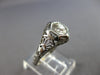 ANTIQUE ART DECO .59CT OLD MINE DIAMOND 18K WHITE GOLD 3D ENGAGEMENT RING #27948