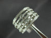 ESTATE WIDE 1.10CT DIAMOND 14KT WHITE GOLD 3D ETOILE MULTI ROW ANNIVERSARY RING