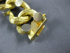 ESTATE WIDE & LONG 18KT WHITE & YELLOW GOLD 3D SOLID LINK BRACELET