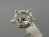 ESTATE LARGE .65CT DIAMOND 14KT WHITE GOLD ROUND HALO SEMI MOUNT ENGAGMENT RING