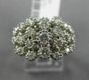 ESTATE WIDE .75CT DIAMOND 14KT WHITE GOLD 3D MULTI ROW MILGRAIN HANDCRAFTED RING