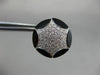 ESTATE LARGE .85CT DIAMOND & AAA ONYX 18K WHITE GOLD ROUND HEXAGON STAR EARRINGS