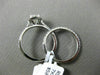 ESTATE 1.42CT ROUND & OVAL DIAMOND 14K WHITE GOLD 3D ENGAGEMENT WEDDING RING SET