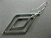 LARGE 1.35CT DIAMOND 14KT WHITE GOLD 3D DOUBLE HALO CHANDELIER HANGING EARRINGS