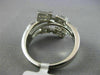 WIDE .69CT ROUND & BAGUETTE DIAMOND 14KT WHITE GOLD 3D SQUARE ANNIVERSARY RING
