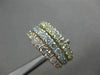 ESTATE LARGE 1.95CT DIAMOND 14KT WHITE YELLOW & ROSE GOLD 3D SEMI ETERNITY RING