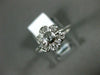 ESTATE .16CT DIAMOND 14K WHITE GOLD CLASSIC SEVEN STONE FLOWER FILIGREE FUN RING