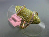ESTATE EXTRA LARGE 2.47CT YELLOW & PINK DIAMOND 18K YELLOW & ROSE GOLD WAVE RING